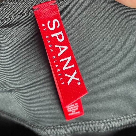 Spanx Faux Patent Leather Brown Black Tie Dye Size M Leggings‎ High Waist - Picture 6 of 7